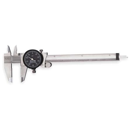 Dial Caliper w/Case, 6 In, Black