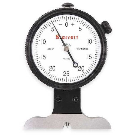Dial Depth Gage, 1/8 In, 2 1/2 In Base