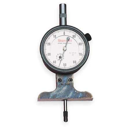 Dial Depth Gage, 3 In, 2 1/2 In Base