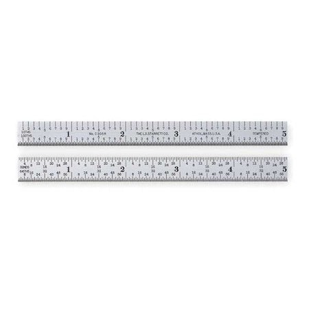 Steel Rule, Flexible, 12 In, 5R Grad