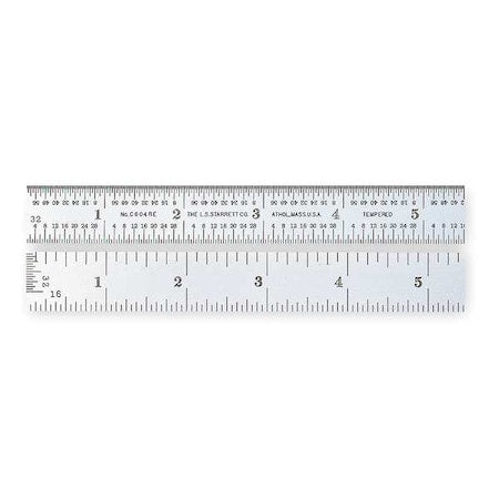 Steel Rule, End Graduations, 6 In, 4R Grad