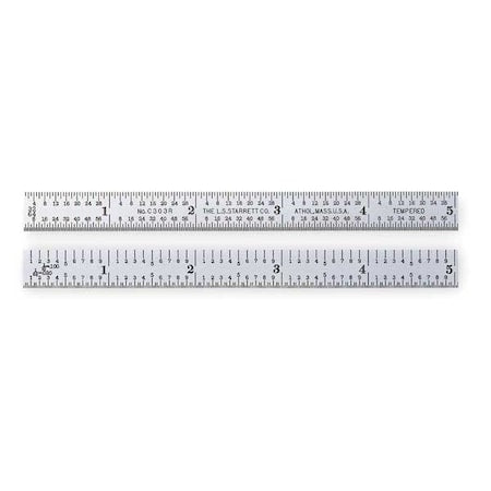 Steel Rule, Flexible, 6 In, 3R Grad