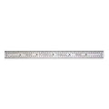 Steel Rule, Spring Tempered, 24 In, 4R Grad
