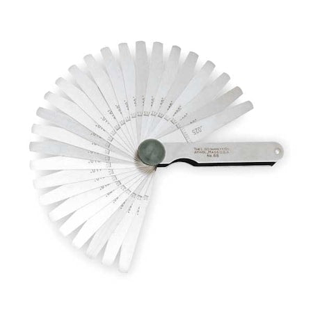 Tapered Feeler Gauge Set, Dim Type Inch