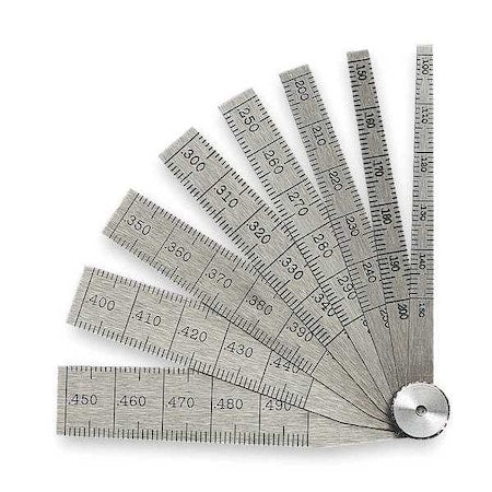 Taper Gauge Set, Graduations 0.001 in