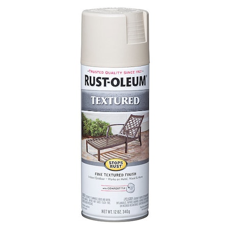 Textured Spray Paint, White, Textured, Solvent, 12 oz