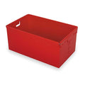 Nestable Storage Container, 22.4 gal, 30 in L x 19 in W x 12 in H, Red, Polyethylene, 3 PK