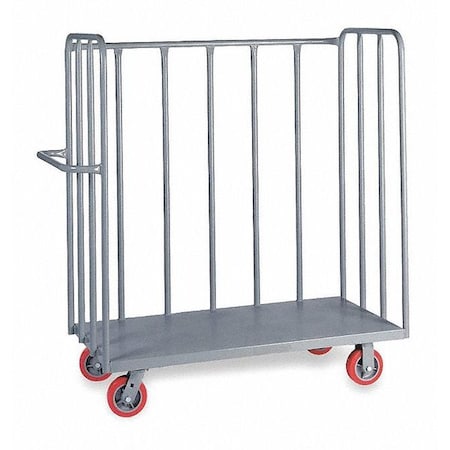 Steel 3 Sided Slat Stock Cart 3600 lb. Capacity, 69"L x 30"W x 57"H
