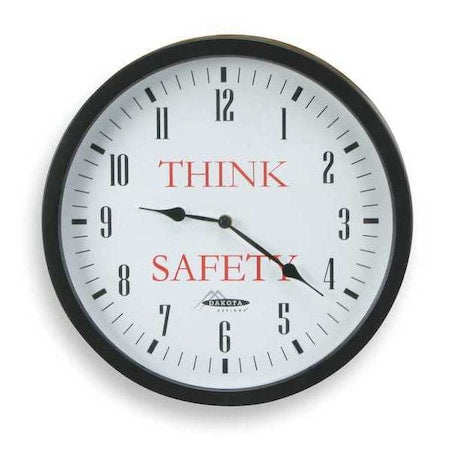14-3/8" Analog Quartz Wall Clock, Black