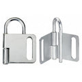 Lockout Hasp, Silver, Steel, 4 Max. No. of Padlocks, 9/32 in Max. Shackle Dia., 1 in Jaw Clearance