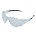 Safety Glasses, Uvex A800 Series, Anti-Fog, Polycarbonate, Gray Half-Frame, Clear Lens