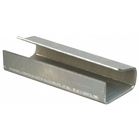 Strapping Steel, 1/2 in W, 1 1/4 in L, Open Seals, Flat, PK1000