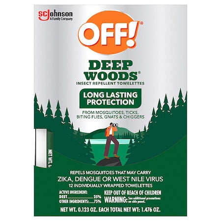 Insect Repel Wipes, 144 ct, Packet, PK144