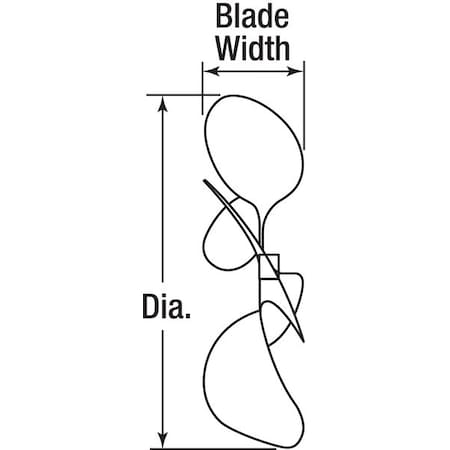 Propeller, Dia 10 In, 30 Deg Pitch