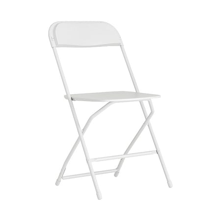 Hercules Series Plastic Folding Chair White - 2 LB Weight Capacity Comfortable Event Chair-Lightweight Folding Chair, PK2
