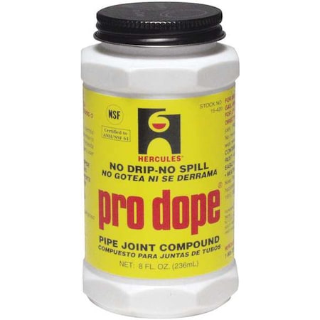 Pipe Thread Sealant 8 oz, Brush-Top Can, Pro Dope, Gray, Paste