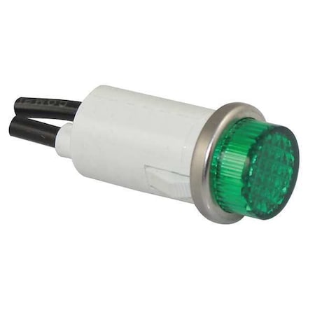 Raised Indicator Light, Green, 24V