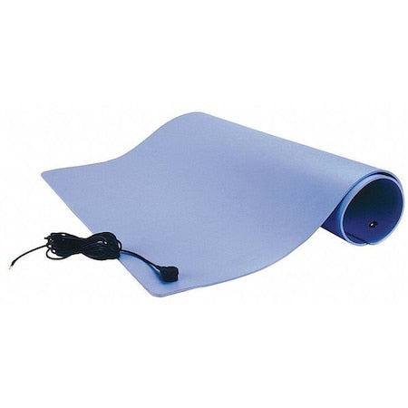 Dissipative Floor Mat,Blue,2 x 4 ft.