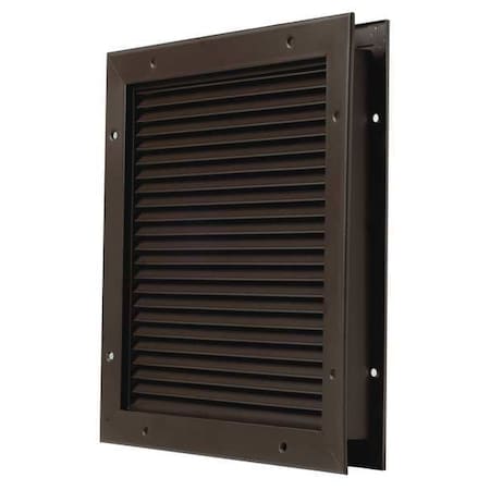 Louver, No Vision, Dk Bronze, 12 x 18