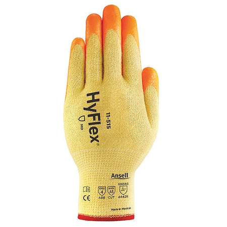 Hi-Vis Cut-Resistant Coated Gloves, Cut Level A5 , Dipped , Nitrile , Sandy , XS 1 PR