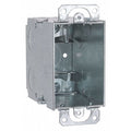 Electrical Box, 18 cu in, Switch Box Type, 1 Gang, Galvanized Zinc, Rectangular Shape