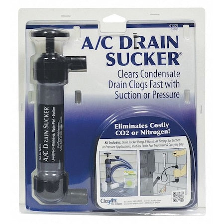 A/C Drain Sucker Kit,Manual,16 in.