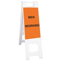 Barricade Sign, Plastic, Engineer, 45 in Height, 3 in Length, 11 lb, White