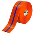 Industrial Safety Floor Marking Tape Vinyl Orange/Blue, 4" W x 100 ft. L, 50 mil Thick