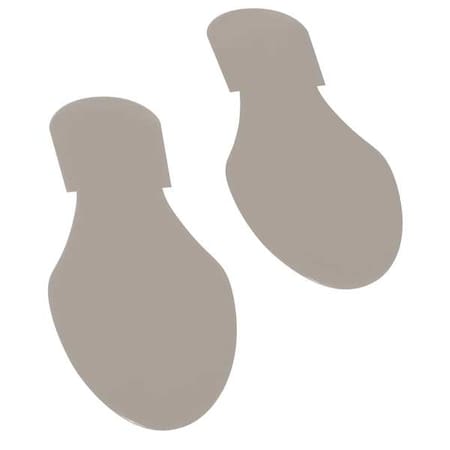 Floor Marking Tape Vinyl Gray, 3-1/2" W x 9-1/2" L, 50 mil Thick