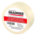 Painter's Tape, 1 1/2 in W x 60 yd L, 6.3 mil Thick, Tan, Rubber Adhesive
