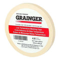 Masking Tape, 1/2 in W x 60 yd L, 4.8 mil Thick, Tan, Rubber Adhesive