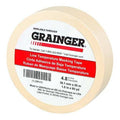 Masking Tape, 1 1/2 in W x 60 yd L, 4.8 mil Thick, Tan, Rubber Adhesive