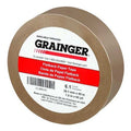 Packaging Tape, 1 1/2 in W x 60 yd L, 6.1 mil Thick, Tan, Rubber Adhesive