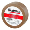 Packaging Tape, 2 in W x 60 yd L, 6.1 mil Thick, Tan, Rubber Adhesive