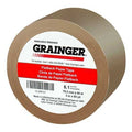 Packaging Tape, 3 in W x 60 yd L, 6.1 mil Thick, Tan, Rubber Adhesive