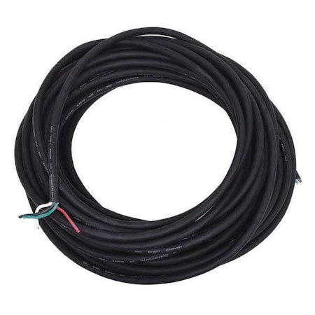 Portable Cord, SJOOW, 18 AWG, 4 C, Black, Rubber, Stranded, 300V, Indoor/Outdoor, 50 ft
