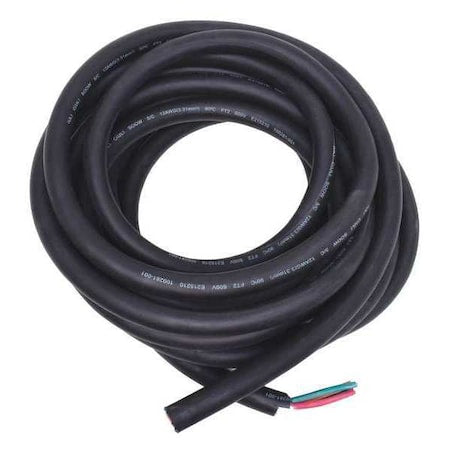 Portable Cord, SOOW, 12 AWG, 5 C, Black, Rubber, Stranded, 600V, Indoor/Outdoor, 25 ft
