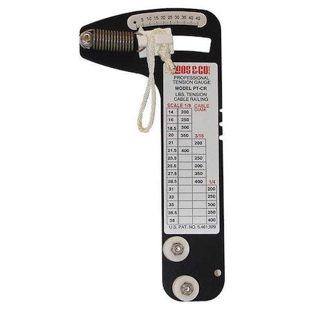 Cbl Railing Tension Gauge, 200 to 400 lb.