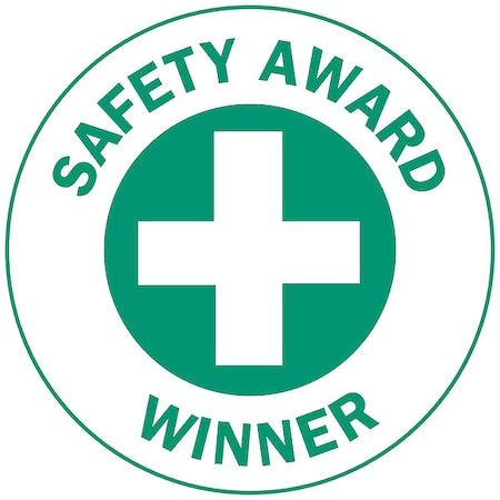 Hard Hat Emblem Labl, 2in. dia., Vinyl, PK4, 49555