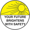 Hard Hat Emblem Label, 2in. dia., Vinyl, 42290