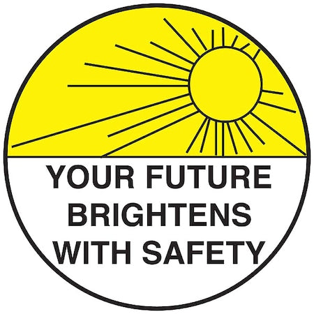 Hard Hat Emblem Label, 2in. dia., Vinyl, 42290