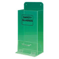 Protective Eyewear Dispenser, Stack Tower, 20 Pairs, Acrylic, 18 in H x 8 in W x 4 in D, Green
