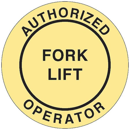Hard Hat Emblem Labl, 2in. dia., Vinyl, PK4, 42228