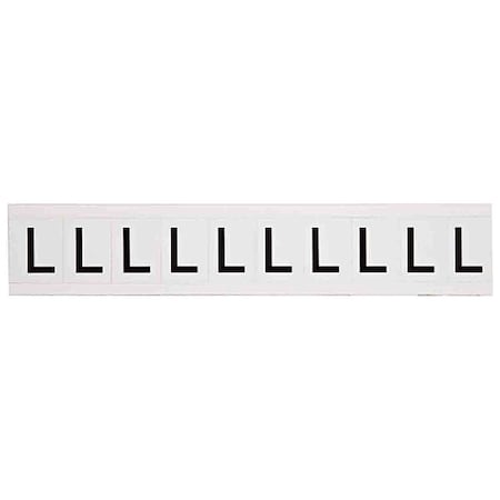 Letter Label, Character L, Vinyl, 1-1/2 in., PK10