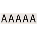 Letter Label, 1-15in.H Character, Vinyl, PK5