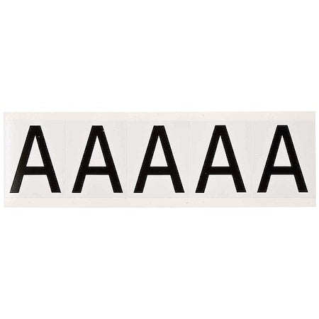 Letter Label, 1-15in.H Character, Vinyl, PK5