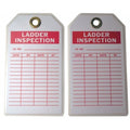 Tag, Ladder Inspection, Polyester, 7 in H x 4 in W, White, Rectangle, 10 PK