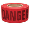 Barricade Tape, Danger Do Not Enter, Red, 3 in Wide x 135 ft Length, Cotton, 10 mil