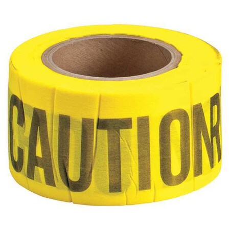 Flagging Tape, Caution Do Not Enter, Yellow, 3 in Wide x 150 ft Length, Wood Fiber, 6 mil