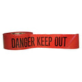 Barricade Tape, Danger Keep Out, Red, 3 in Wide x 3, 000 ft Length, Polyethylene, 3 mil